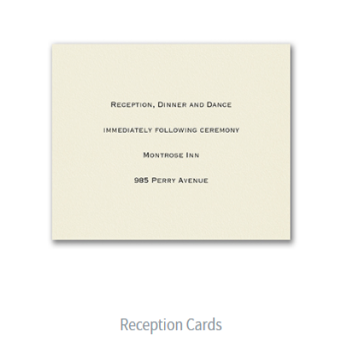 Reception Cards